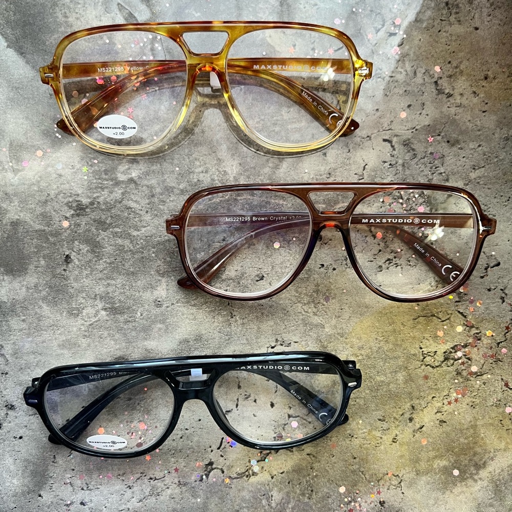 Max Studio Reading Glasses +2.00 Magnification